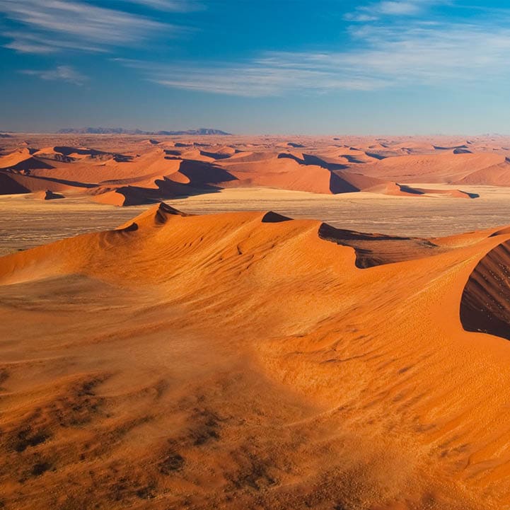 Dunes from Namib desert, Namibia. View from plane.