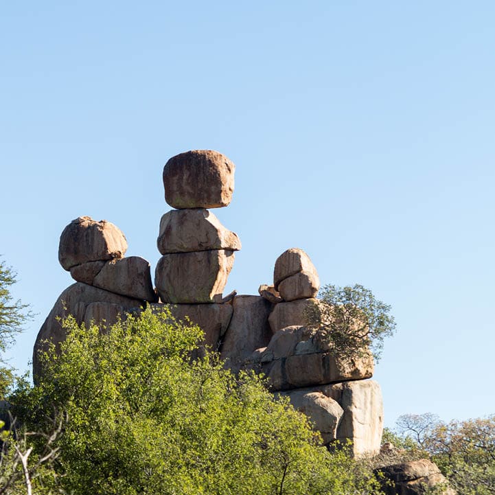 Granite rock formations in Matobo National park near Bulawao Zimbabwe