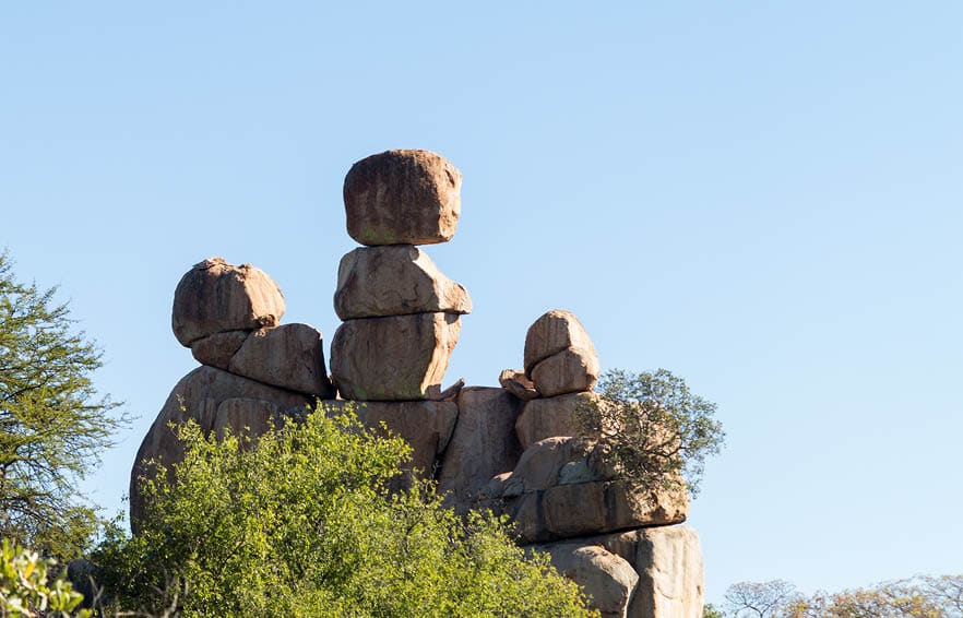 Granite rock formations in Matobo National park near Bulawao Zimbabwe
