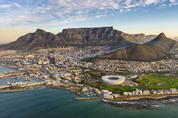 Aerial shot of Table Mountain