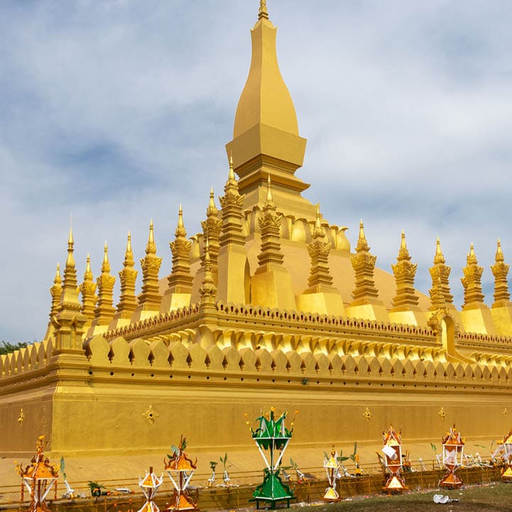 Pha That Luang temple at Vientiane - Laos