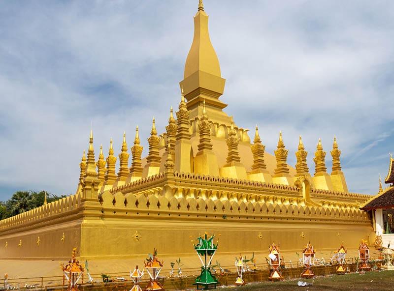 Pha That Luang temple at Vientiane - Laos