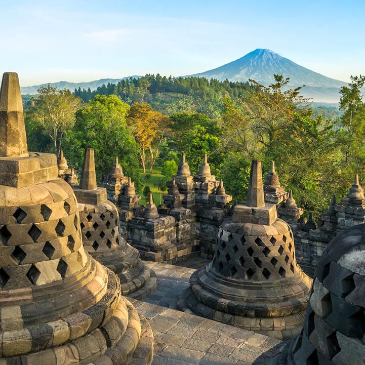 Morning at Borobudur, Java, Indonesia