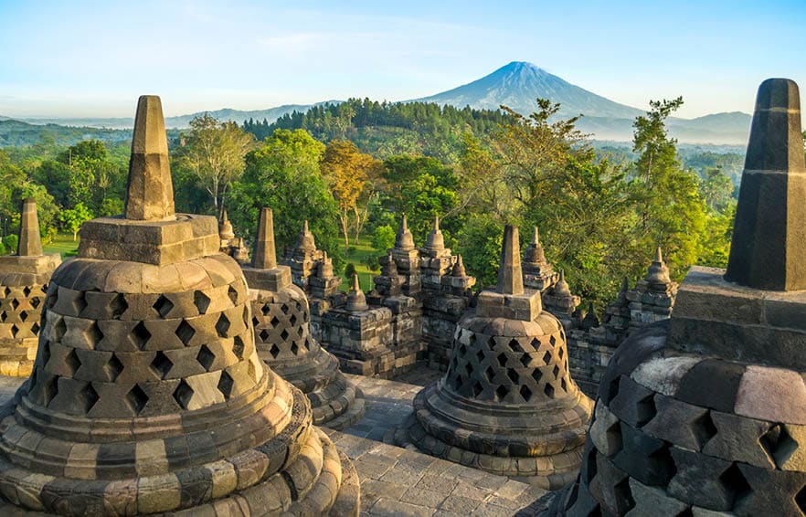 Morning at Borobudur, Java, Indonesia