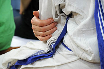 Hands of the Missionaries of Charity nun, Mother house in Kolkata, India