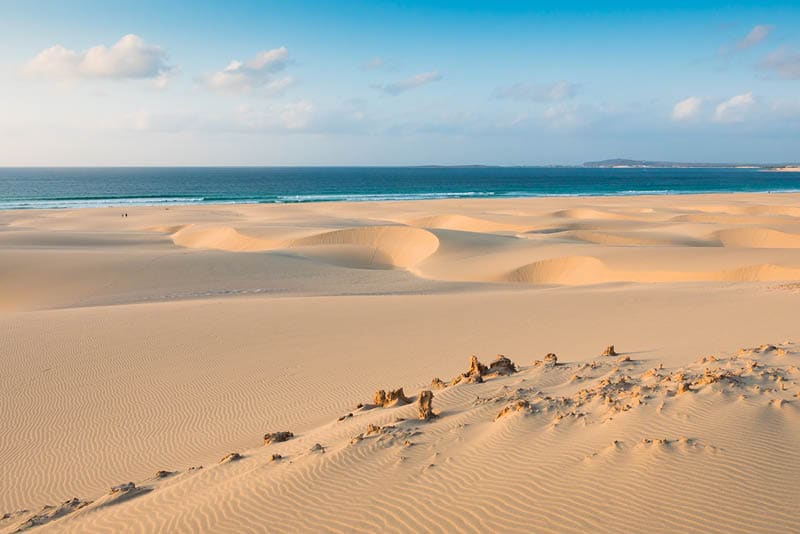 Sand dunes in Chaves beach Praia de Chaves in Boavista Cape Verde - Cabo Verde