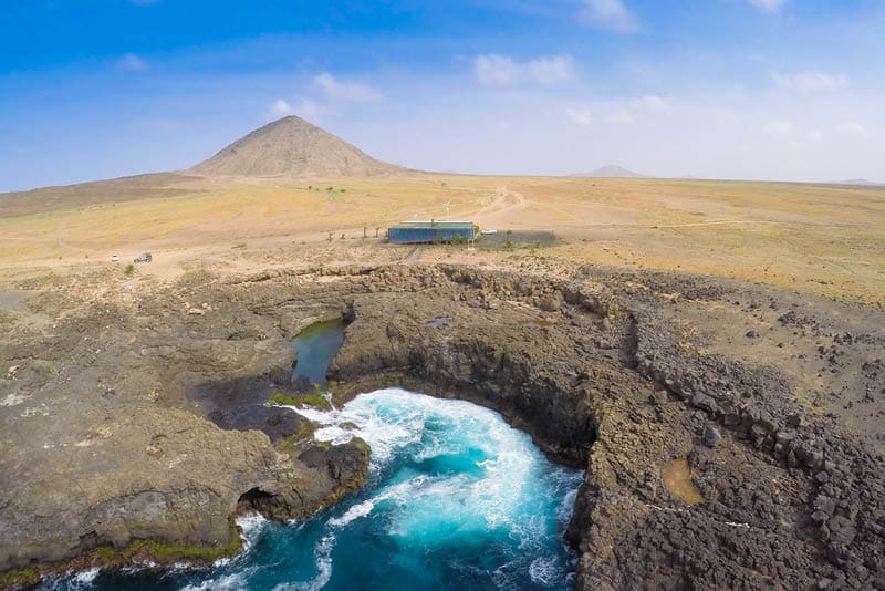 Aerial view of Buracona in sal Island Cape Verde - Cabo Verde