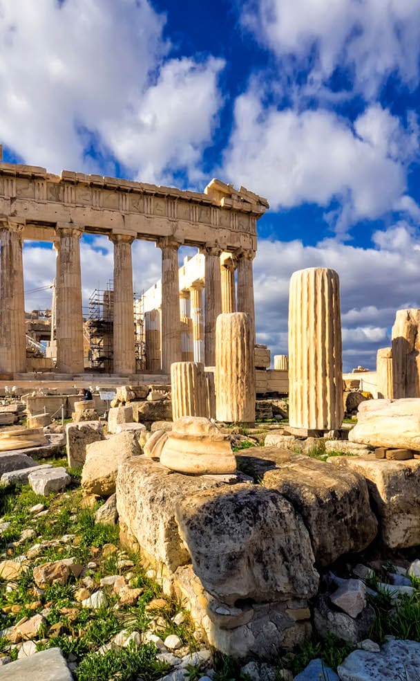 the temple on the Athenian Acropolis, Greece, dedicated to the goddess Athena, whom the people of Athens considered their patron. Construction began in 447 BC when the Athenian Empire was at the peak of its power. It was completed in 438 BC although decoration of the building continued until 432 BC.