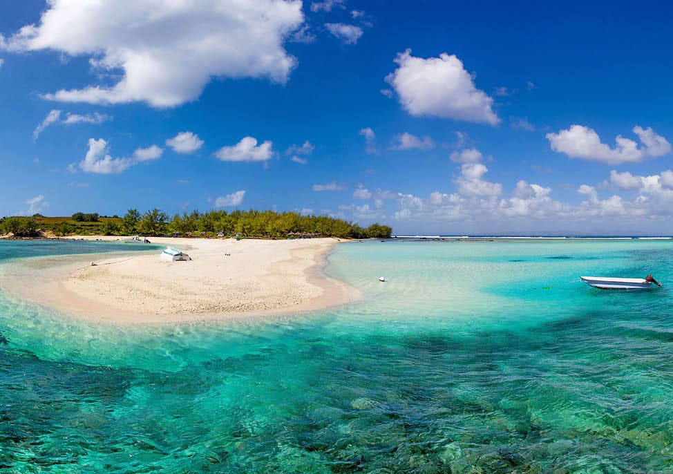 Beautiful coastline of the Gabriel Island of Mauritius