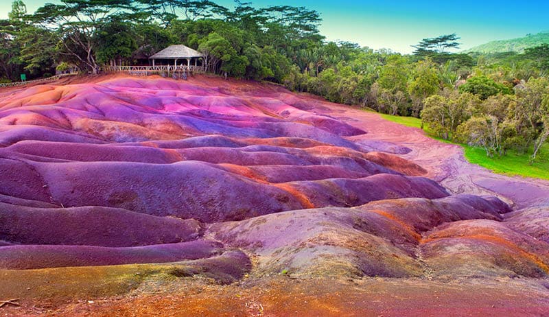 The most famous tourist place of Mauritius - earth of seven colors