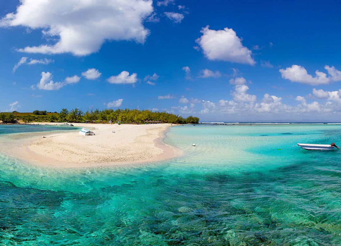 Beautiful coastline of the Gabriel Island of Mauritius