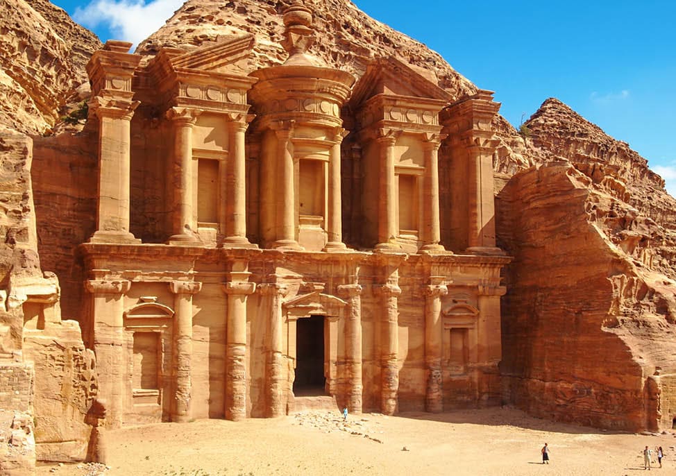 Ancient temple in Petra, Jordan