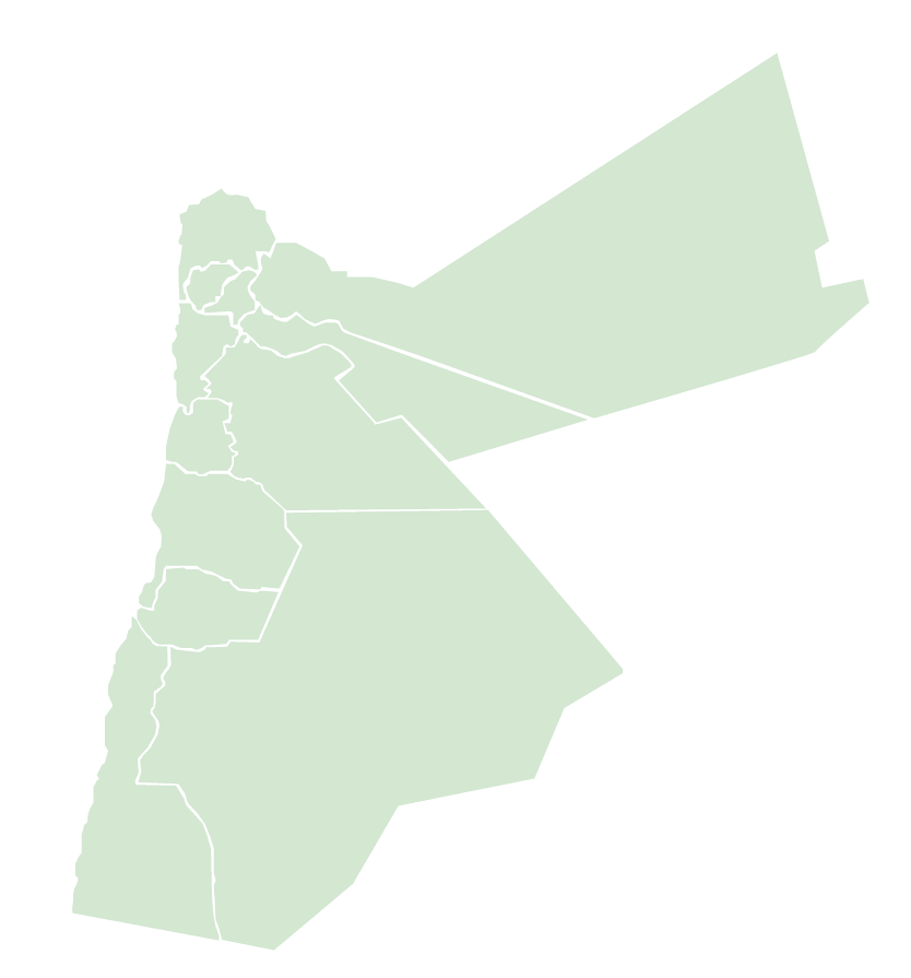Jordan map illustration vector detailed Jordan map with state names