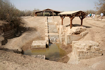 The site where Jesus was baptized in river Jordan, Betania, Jordan