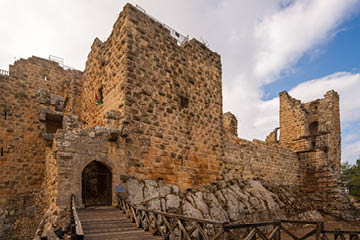 The ayyubid castle of Ajloun in northern Jordan, built in the 12th century.