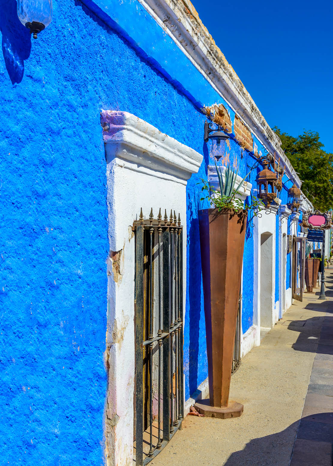 Colourful houses in San Jose del Cabo, Mexico.