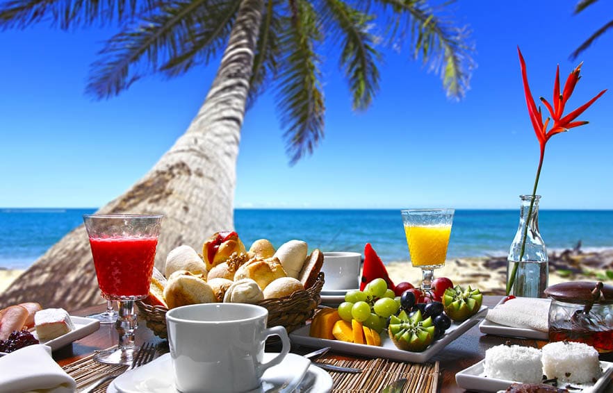 breakfast room on the beach