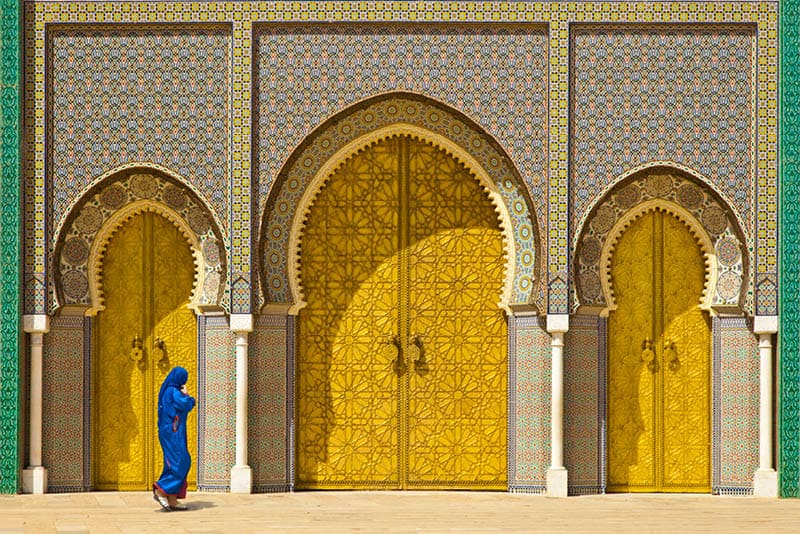 “Golden door in Fes, door of Royal palace.OTHER MOROCCO PHOTOS"