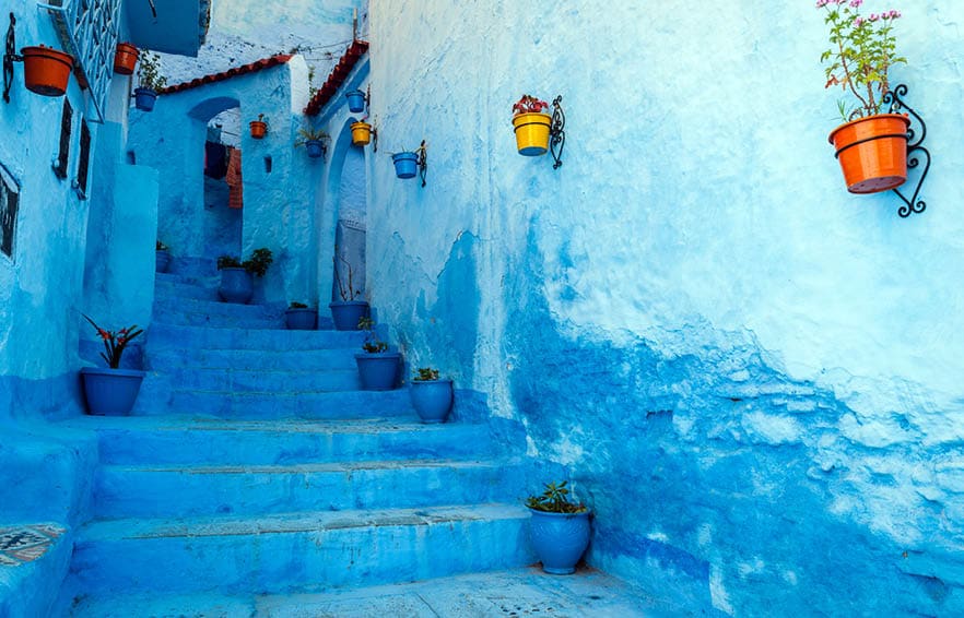 Chefchaouen is a blue city in the north of Morocco. The place is named after the mountain tops behind the village which look like two horns of a goat (chaoua). Chefchaouen is a touristic place with many visitors from all over the world.Morocco,North Africa,Nikon D3x