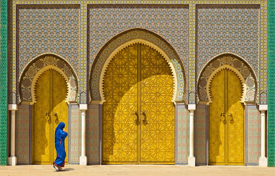 “Golden door in Fes, door of Royal palace.OTHER MOROCCO PHOTOS"
