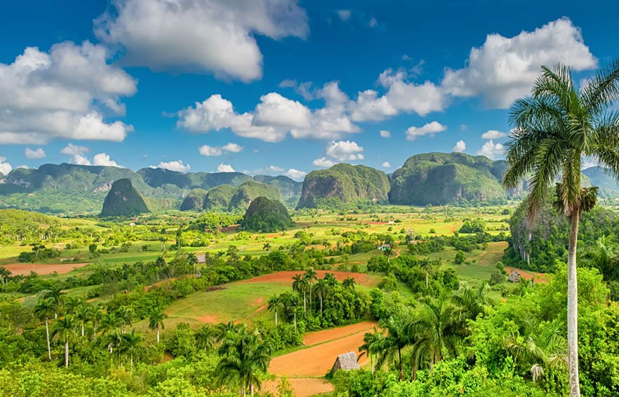 Panorama of Vi ales mountains, Cuba