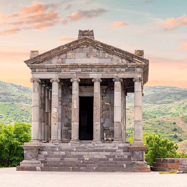 The Garni Temple built in the Greco-Roman style in the Ionic order is the main symbol of tourism and the pre-Christian era in the history of Armenia