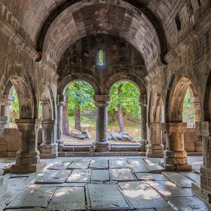 Interior of Sanahin monastery in northern Armenia