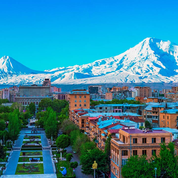 view of mountain Ararat and Yerevan city 23/4/2018