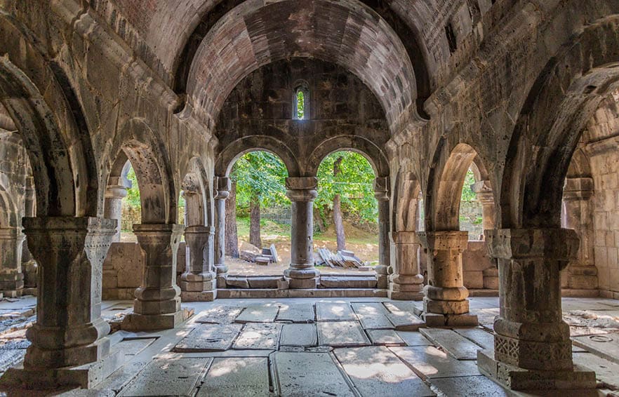 Interior of Sanahin monastery in northern Armenia