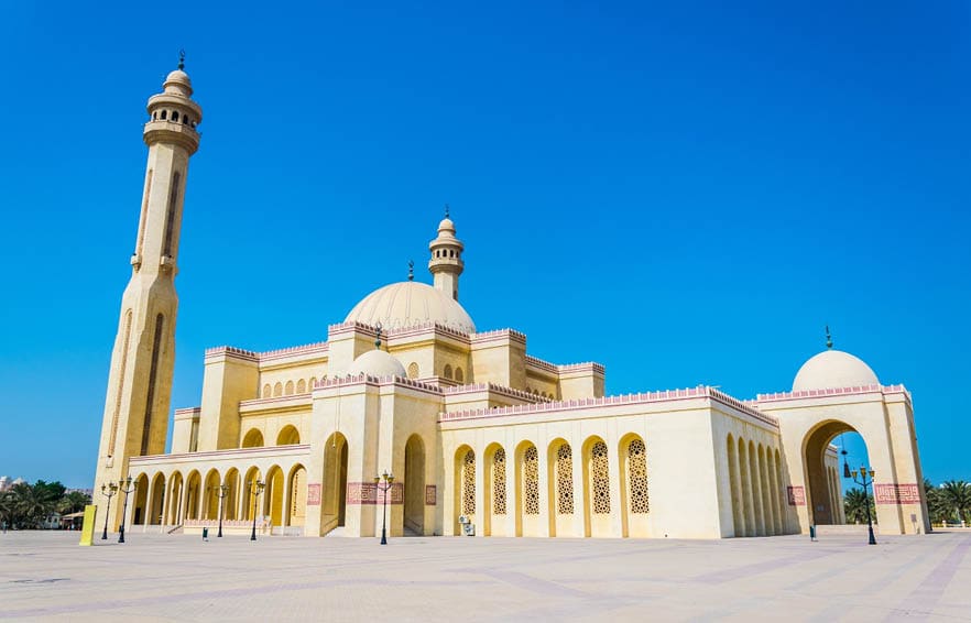 Al Fateh Grand Mosque in Manama, the capital of Bahrain.