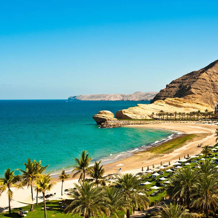 Beautiful view of oman coast landscape