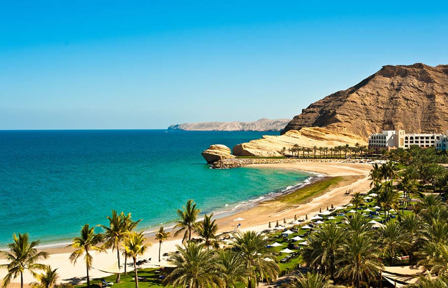 Beautiful view of oman coast landscape