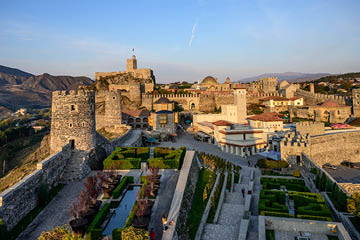 Aerial view of Rabati Castle in Akhaltsikhe, Georgia.