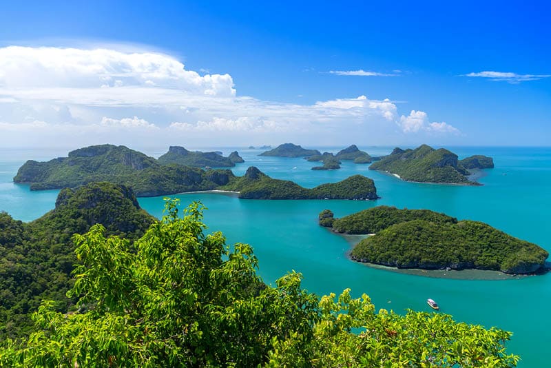 View of Ang Thong National Marine Park, Thailand,Seascape background,