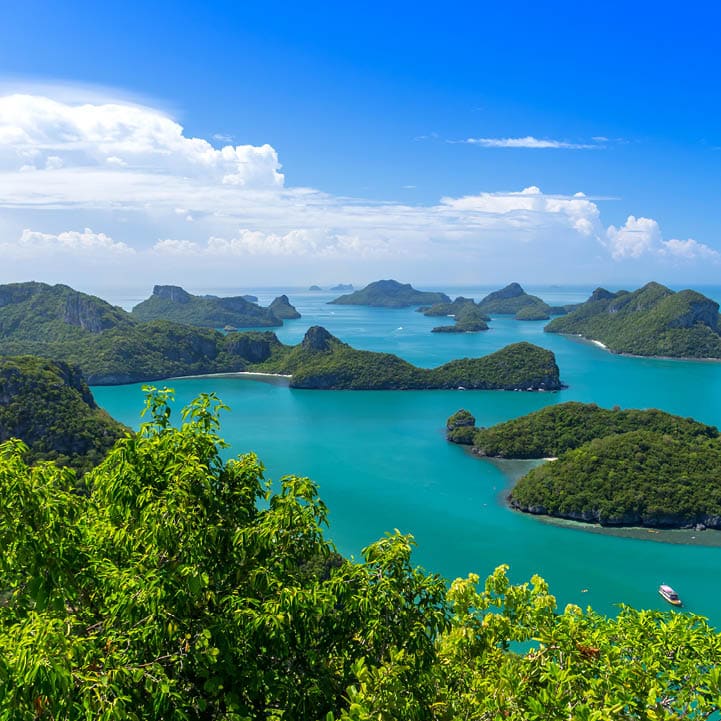 View of Ang Thong National Marine Park, Thailand,Seascape background,