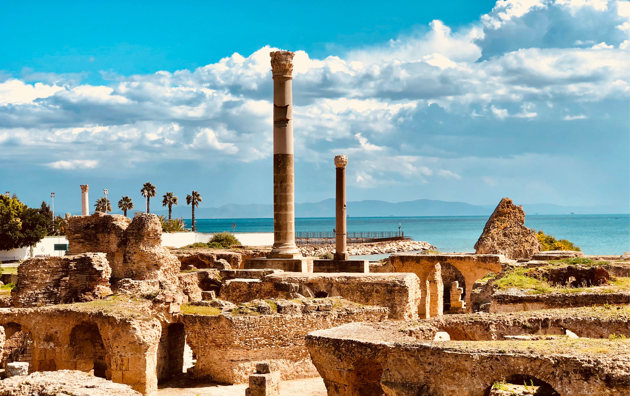 Carthage ruins on a sunny day, Tunisia