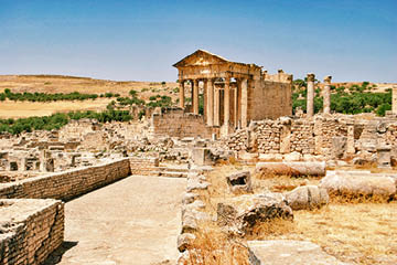 The Capitol of the ancient city of Dougga in Tunisia.