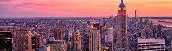 New York City Midtown with Empire State Building at Amazing Sunset